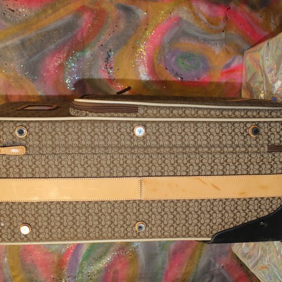 SOLD Brown signature coach carry on suitcase - Picture 5 of 10